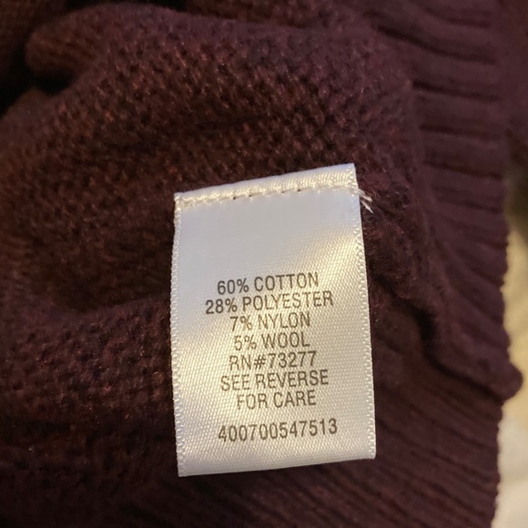 Sonoma Men's Dark Burgundy Cardigan - Picture 3 of 3